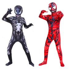 Venom Carnage Spider-Man Superhero Kids Boy Cosplay Costume Jumpsuit UK
