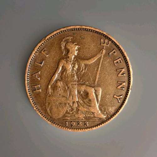 1933 george half penny - 1933, v