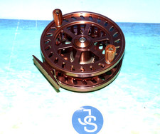 4-1/4" centrepin trotting reel, ball bearing copper finish, stunning