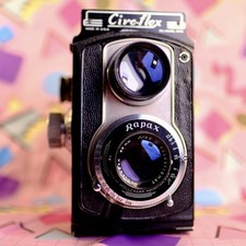 Vintage Graflex Ciro Flex TLR Camera w/ Wollensak 85mm F3.5 Lens - Rapax Shutter