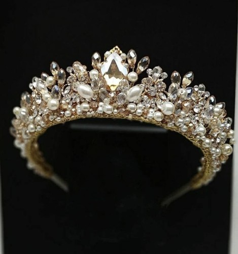 Wedding gold crystal pearl - crystal,