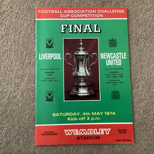 1974 cup final - fa, programme