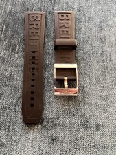 Breitling 154S 24/20mm Pro Diver Black Rubber Strap Polished Buckle