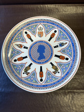 Vintage HRH Queen Elizabeth II Silver Jubilee Wedgwood Plate 10 inch 1977