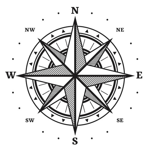 Compass vinyl stickers - vinyl,