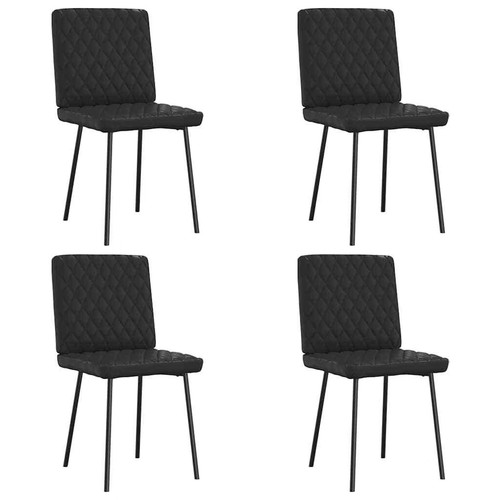 Dining chairs pcs black faux - 4,