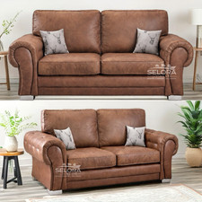 Tan Brown Faux Suede Leather
