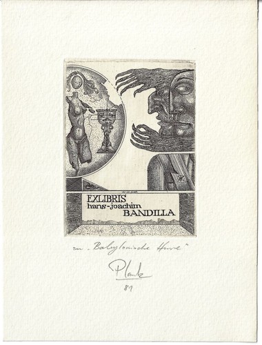 Heinz plank exlibris - plank:, für