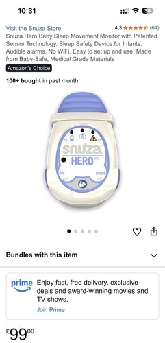 Snuza hero baby breathing - snuza,