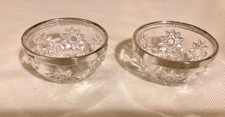 Pair Antique Silver Rim Cut