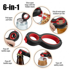 6 in 1 Multi Opener, Stainless
