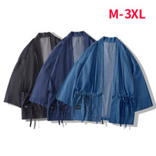 Men Kimono Denim Coat Jacket