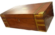 Early Antique Wood & Brass