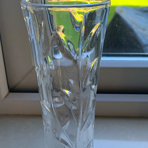 Clear glass cylinder - clear, vase