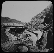 ADEN THE WATER TANKS 1903 OLD PHOTO Magic Lantern Slide 