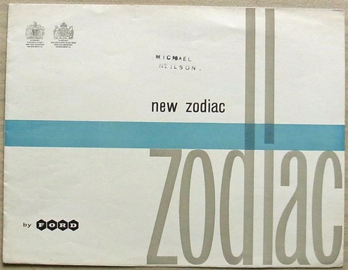 Ford zodiac car - zodiac, brochure