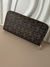 MK Brown Double Zip Purse