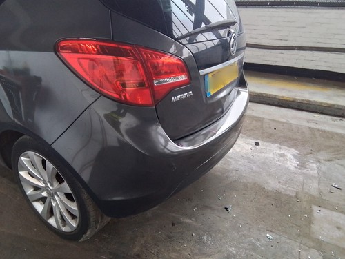 Rear bumper grey - rear,
