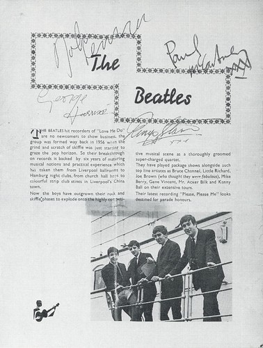 The beatles signed programme - signed,