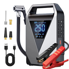 8000A Jump Start with Air Compressor Portable 12000mAh Car Battery Jump Starter 
