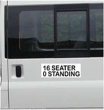 3X QTY 16 SEATER 0 STANDING PRINTED COACH BUS MINI BUS PSV LEGAL LETTERING
