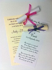 10 Wedding Favour Scrolls