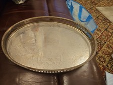 Silver Plated Large Oval Tray
