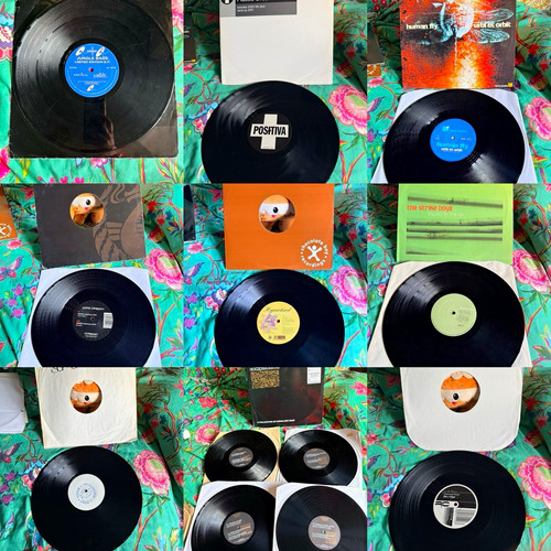 Spinning vinyl recordings - vinyl,