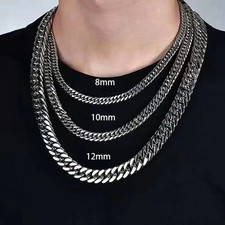 Mens Chain Necklace Silver Hip