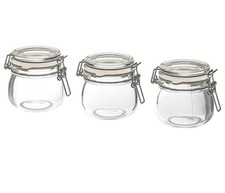 NEW IKEA KORKEN 13cl Glass Jar with Lid – Reusable Airtight Mini Kitchen Storage