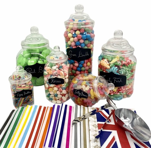 Plastic sweet jar - jar, retro