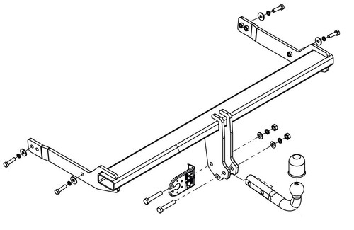 Swan neck tow - neck, for
