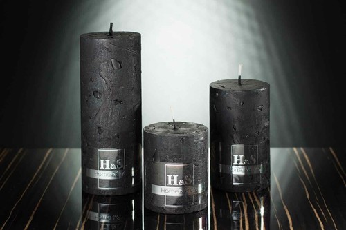 Black rustic elegant - black, pillar