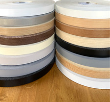Pre-Glued Iron On Melamine 22mm Edging Banding Tape Various Colours & Designs