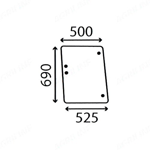 Side window glass - for, massey