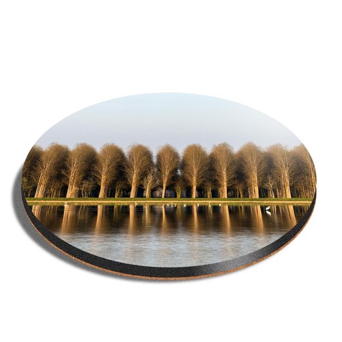 Round mdf coaster poplar trees - round,