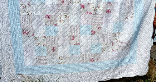 Double patchwork quilt pastel - double,