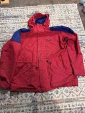 Very rare 90s Original Berghaus Meru Peak Parka Jacket Liam Gallagher Red Blue