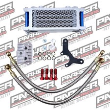 Pit Bike Race Oil Cooler Kit - High Quality Oil Cooler 5 Core - CNC BLUE