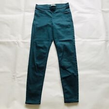 Marks and Spencer Jeggings Teal Green Womens Size 8 Short Cotton Ladies