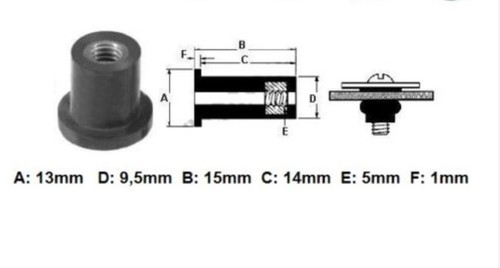 Threaded rubber for - rubber,