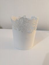 White Plant pot holder - metal