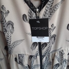 TOPSHOP BOHO FEATHER PRINT ZIP