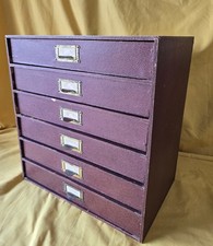 VINTAGE 1930'S / '40'S DESKTOP FILING OR STATIONERY CABINET