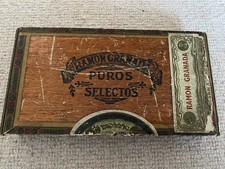 Vintage Rare Ramon Granada Empty Wooden Cigar Box