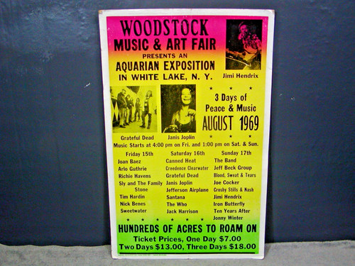Original 1969 woodstock - woodstock, poster