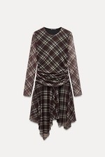 ZARA Brown Tartan Plaid Check