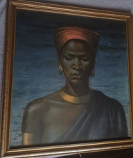 Tretchikoff Vintage Print Zulu Girl Framed 1950s 60s 23.5 by 22''