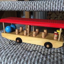 Vintage Painted Wooden Pull