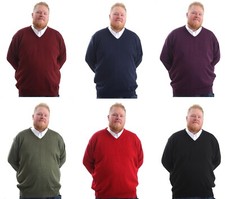 Big Size V-Neck Jumper Long